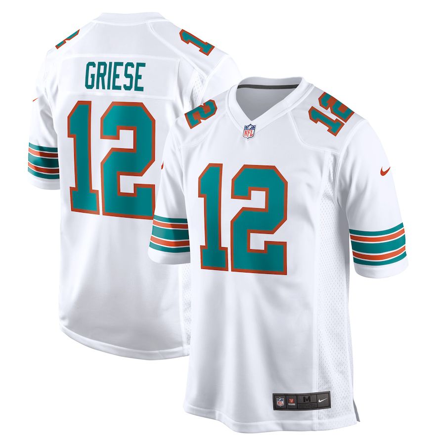 Men Miami Dolphins 12 Bob Griese Nike White Retired Player NFL Jersey